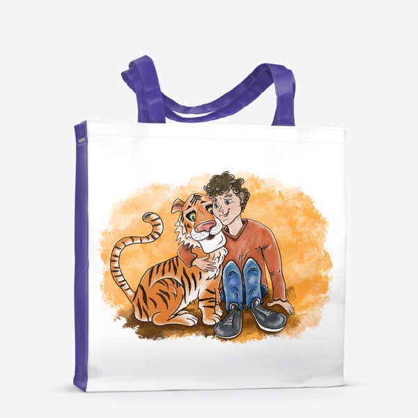 Сумка-шоппер «Мальчик и тигр»