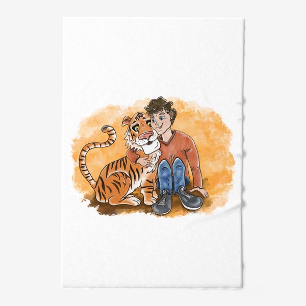 Полотенце «Мальчик и тигр»
