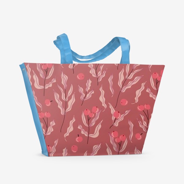 Пляжная сумка «веточки с ягодами»