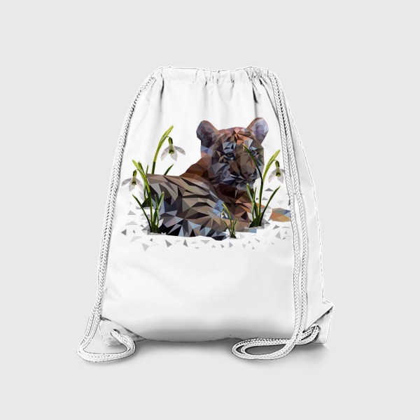 Рюкзак «Тигрёнок с подснежниками»