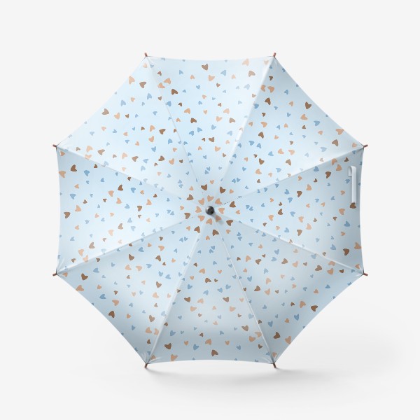 Зонт «Сердечки на голубом фоне»