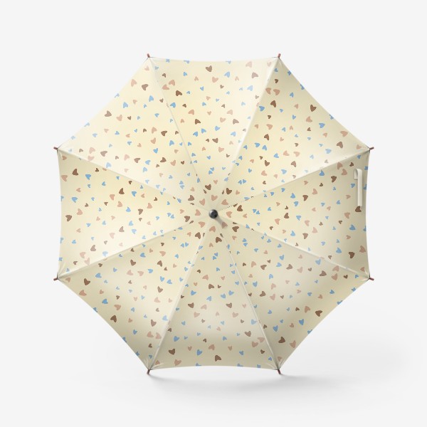 Зонт «Сердечки на желтом фоне»