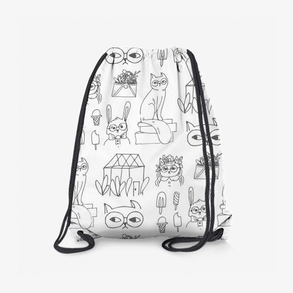 Рюкзак «Котики и кролики»