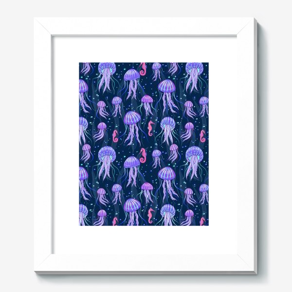 Картина «Медузы на морской глубине. »