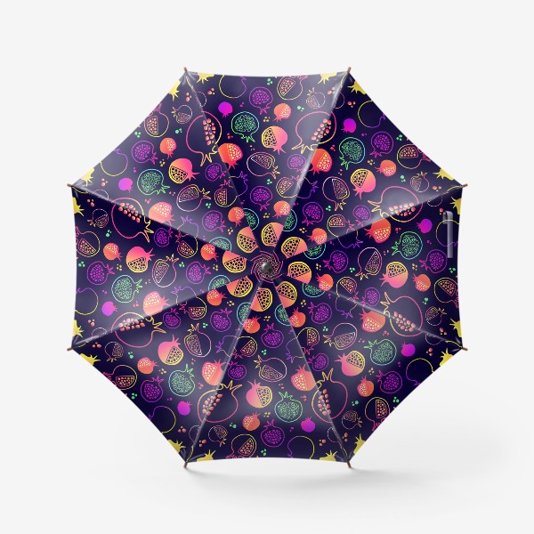 Зонт «Гранаты на темном фоне»