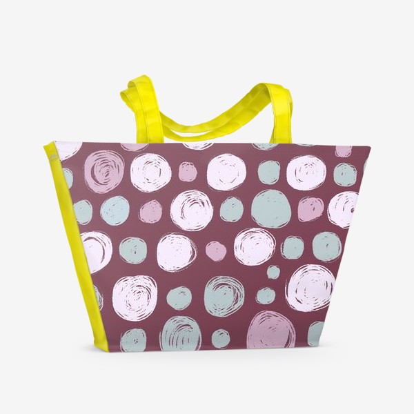 Пляжная сумка &laquo;Паттерн в розовых тонах. Круги. Абстракция&raquo;