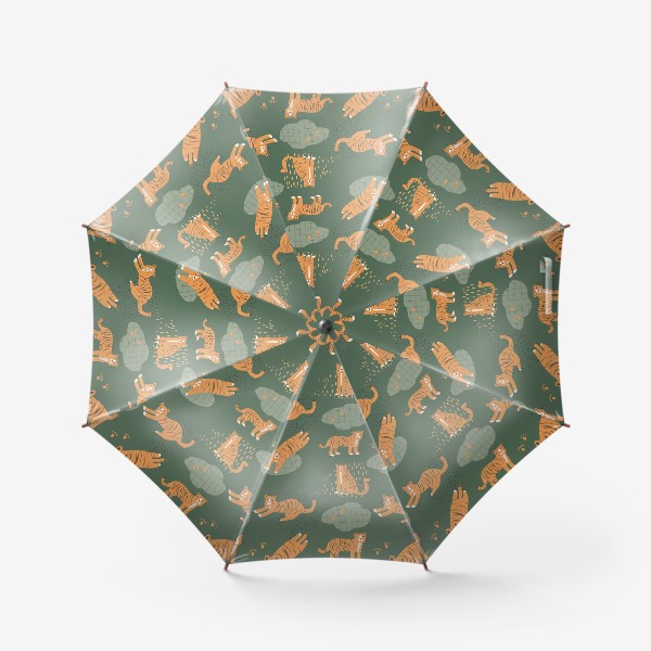 Зонт &laquo;тигрята на зеленом&raquo;