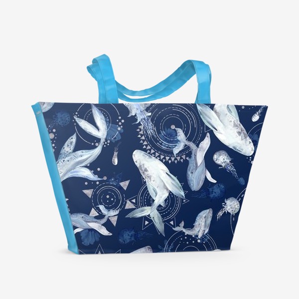 Пляжная сумка «Звездные киты»