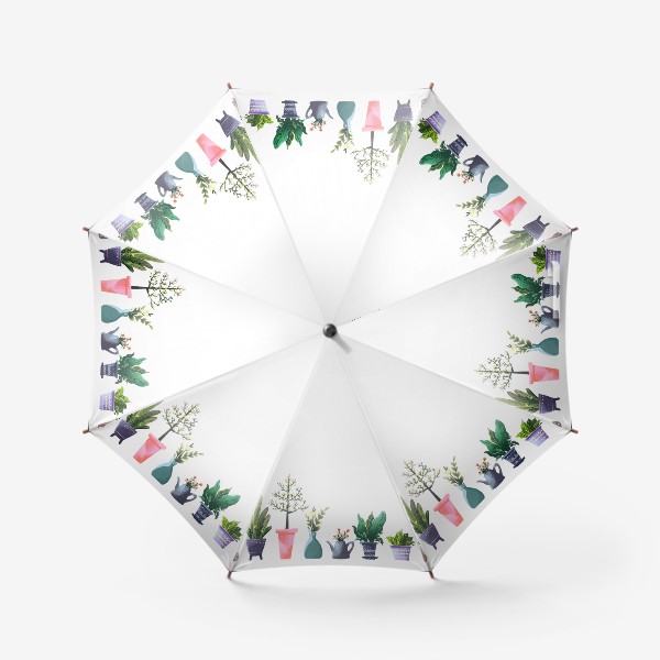 Зонт «Садовый орнамент с растениями »