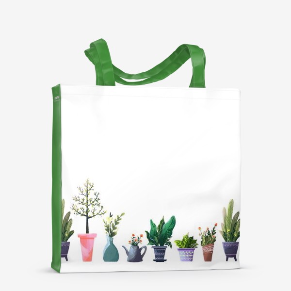 Сумка-шоппер &laquo;Садовый орнамент с растениями &raquo;