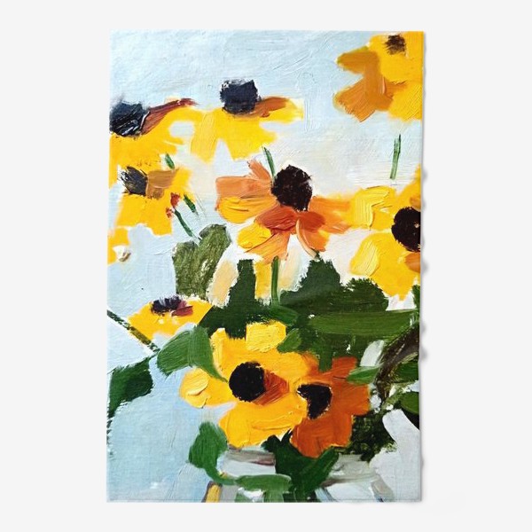 Полотенце «Желтые цветы»