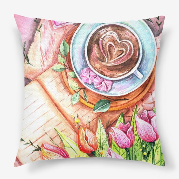 Подушка «Весенний кофе»