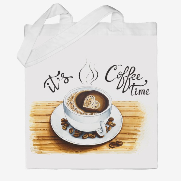 Сумка хб «Время кофе»