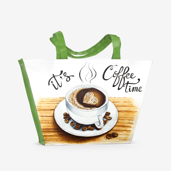 Пляжная сумка «Время кофе»