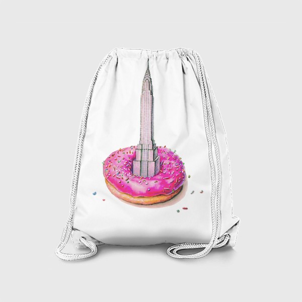 Рюкзак «Пончик с малиновой глазурью Нью-Йорк »