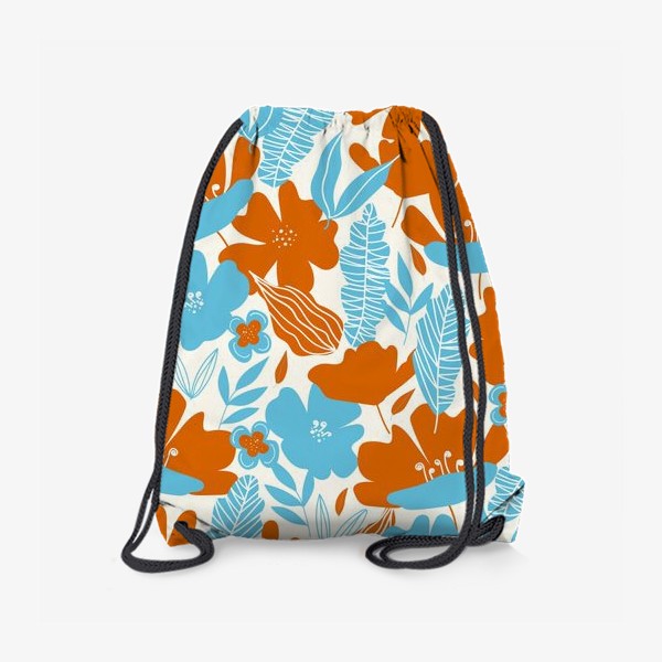 Рюкзак «бирюзовые цветы»