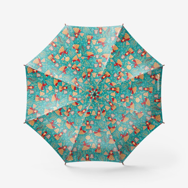 Зонт «Танцующие лисички в юбках.»