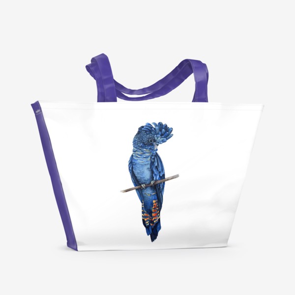 Пляжная сумка «Синий попугай»