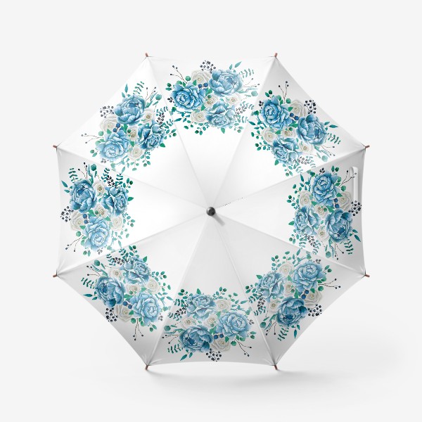 Зонт «Пыльные пионы и розы»