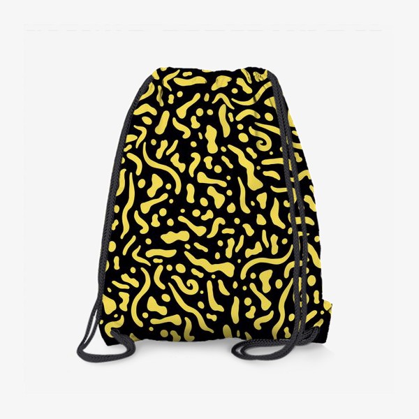 Рюкзак «Желтые узоры на черном»