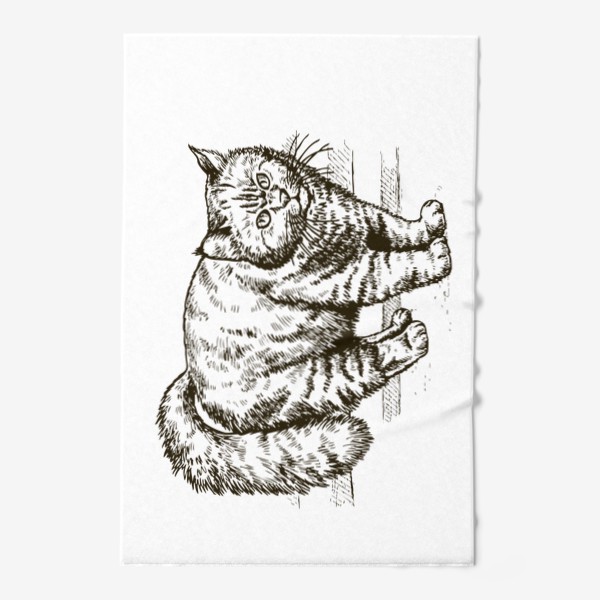 Полотенце «графика пушистый кот»