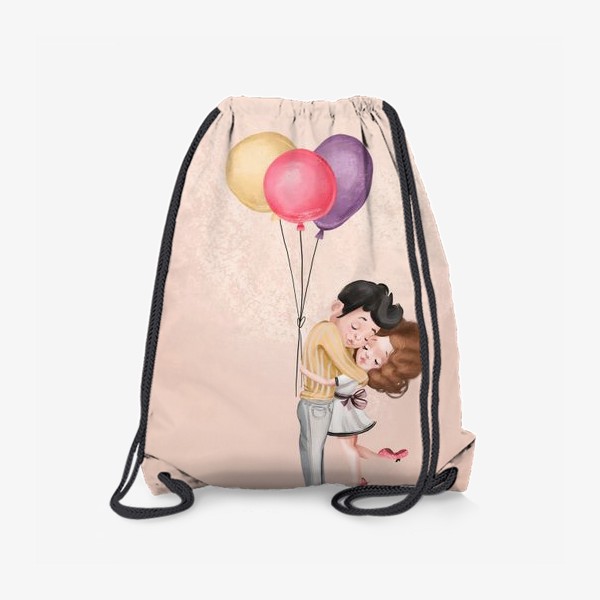 Рюкзак «Любовь, шарики, влюбленные»
