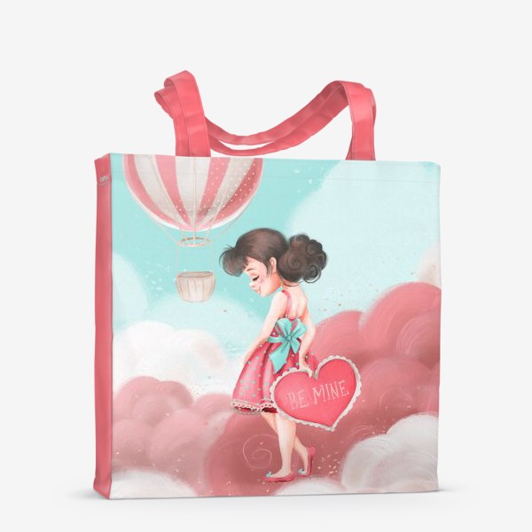 Сумка-шоппер «Любовь, девушка, воздушный шар»