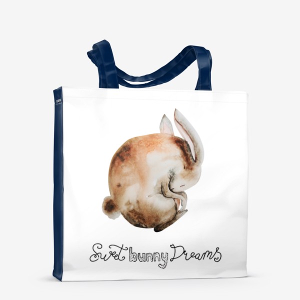 Сумка-шоппер «Спящий кролик. Акварель »