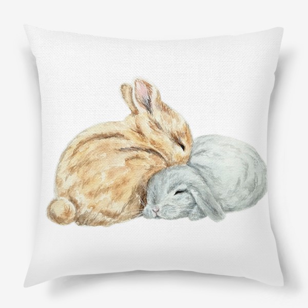 Подушка «Спящие кролики»