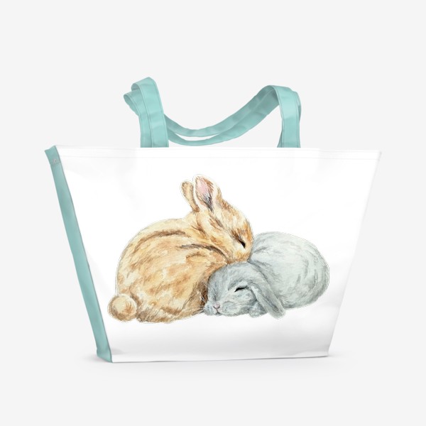 Пляжная сумка «Спящие кролики»