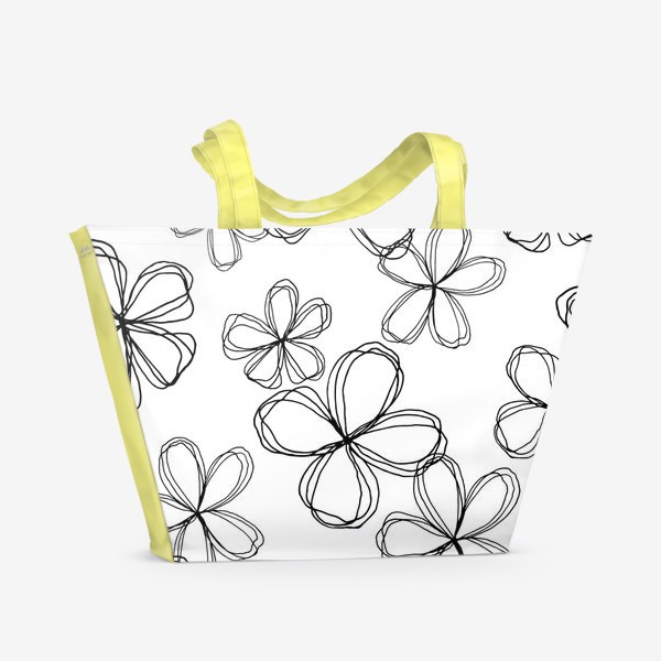 Пляжная сумка &laquo;абстрактные цветы&raquo;