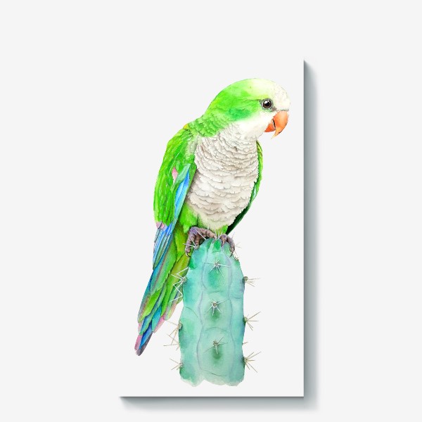 Холст «Зеленый попугай»