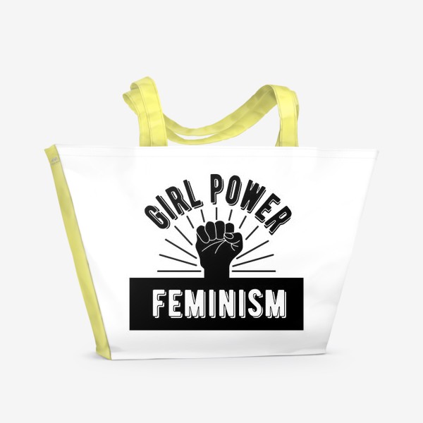 Пляжная сумка «Феминизм.Девичья сила. Сила девушек. Girl power»