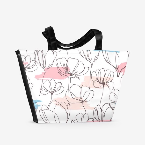 Пляжная сумка «Нежный цветочный узор»