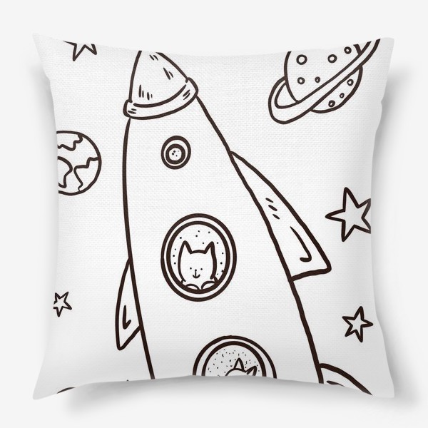 Подушка «Коты в космосе»