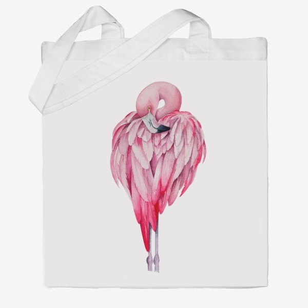 Сумка хб «Розовый фламинго»