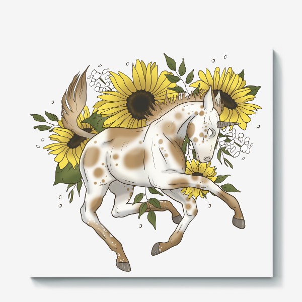Холст «Sunflower_unicorn»