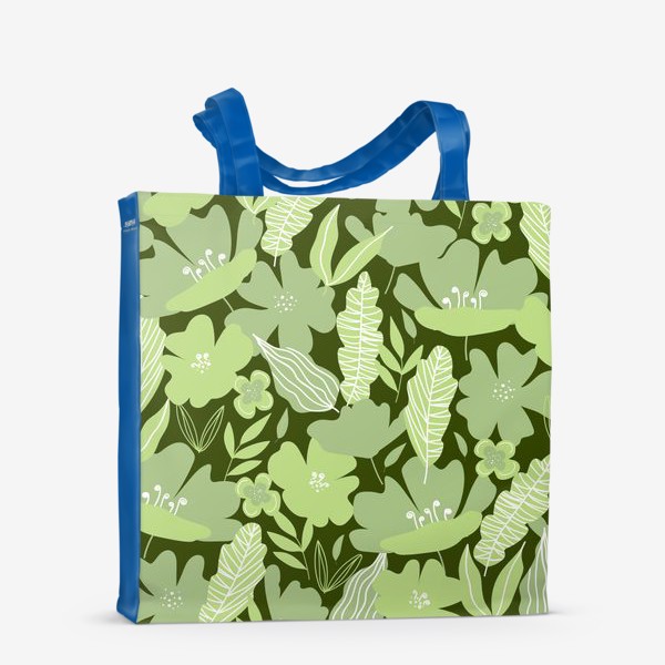 Сумка-шоппер «зелёные цветы»