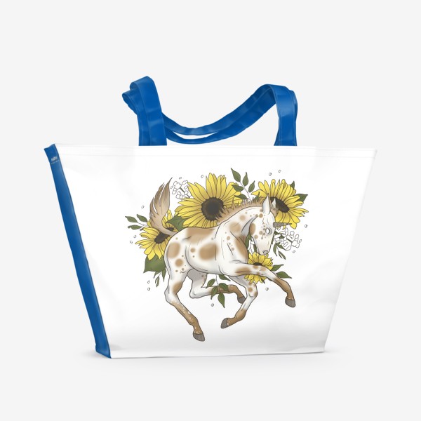 Пляжная сумка «Sunflower_unicorn»