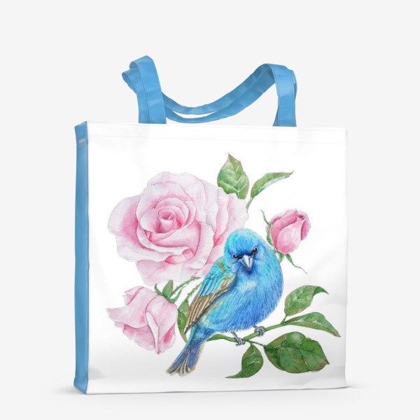 Сумка-шоппер «Птица в розах»