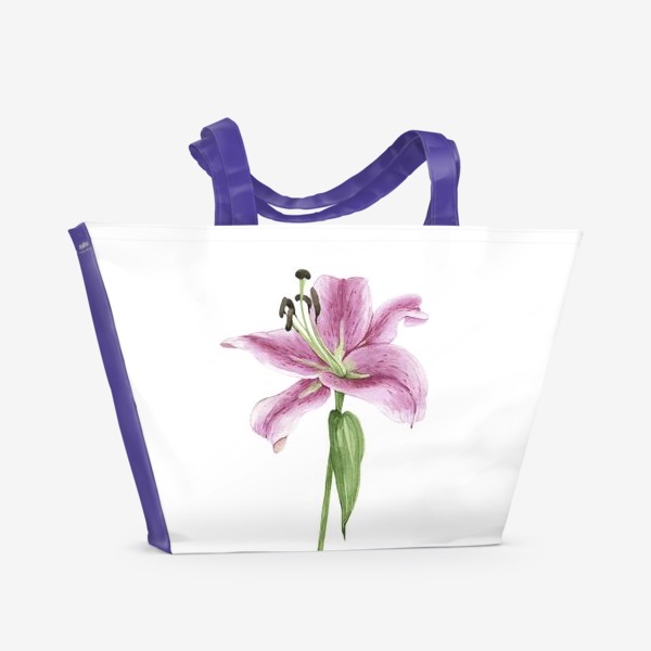 Пляжная сумка «розовая лилия »