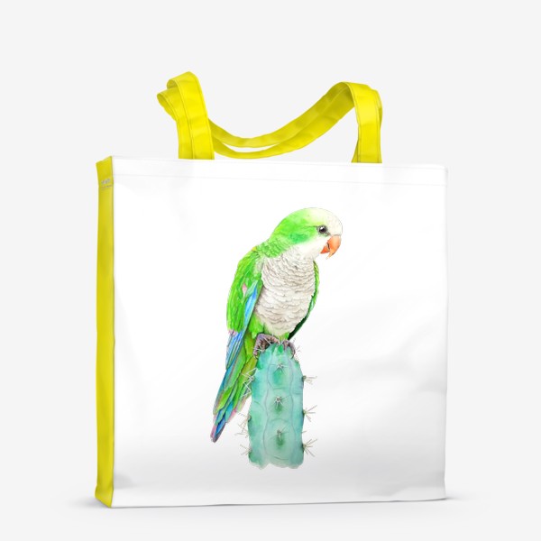 Сумка-шоппер «Зеленый попугай»