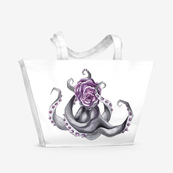 Пляжная сумка «Цветущий осьминог. Floral octopus»