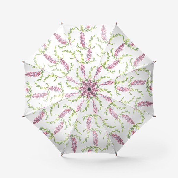 Зонт &laquo;паттерн акварель растительный орнамент цветы или ягоды&raquo;