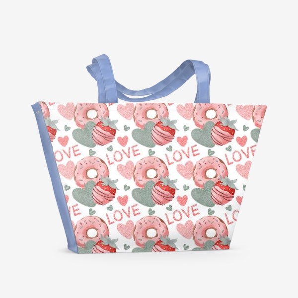 Пляжная сумка «паттерн с пончиком»