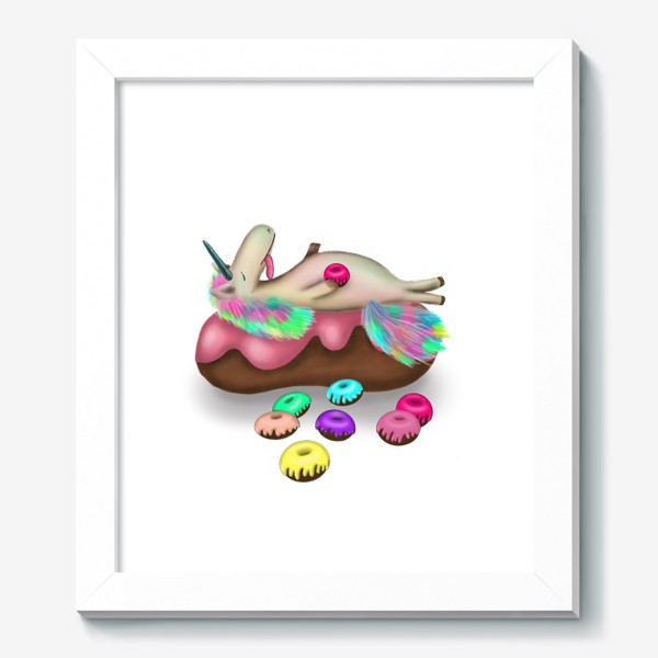 Картина «Единорог сластена, объелся пончиками и спит»