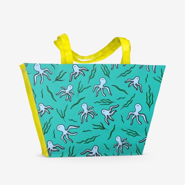 Пляжная сумка «Осьминоги и водоросли»