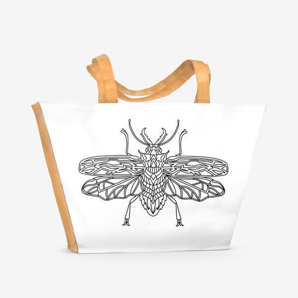 Пляжная сумка «Бразильский жук. Тропическое Насекомое»