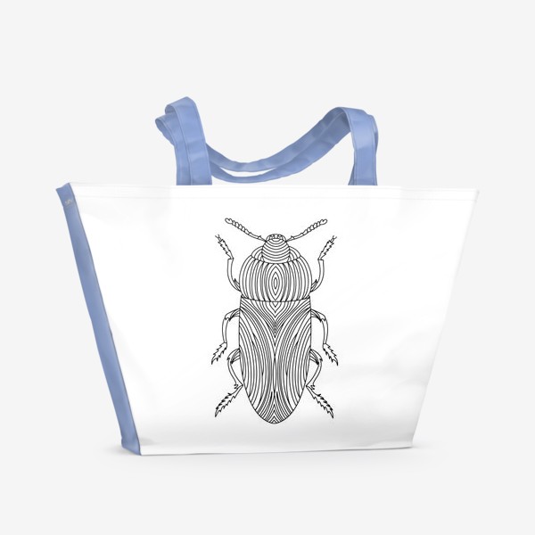 Пляжная сумка «Жук Золотистая Бронзовка. Тропическое насекомое»