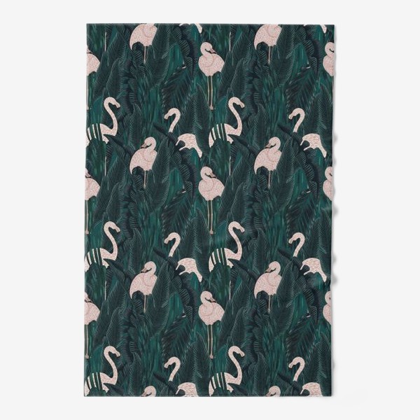Полотенце «фламинго в тропиках»